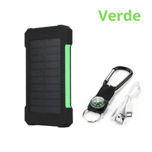 PowerBank Solar para Acampamento ao Ar Livre com Bússola e Lanterna